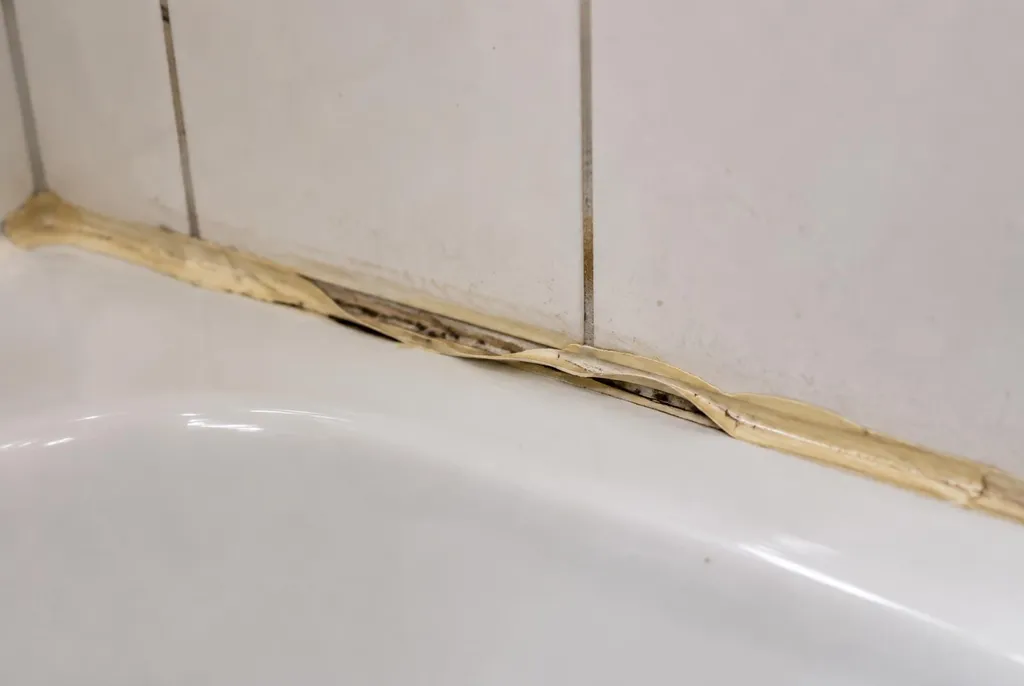 Kitbedrijf Voorschoten – loslatende kit naast het bad